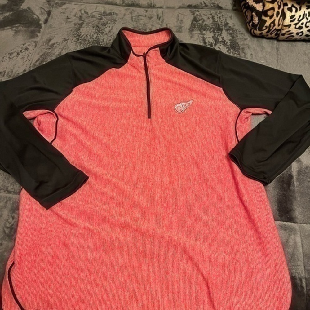 NHL 1/2-Zip Sweatshirt /Pullover Jacket Blackhawks Red Wings size XL